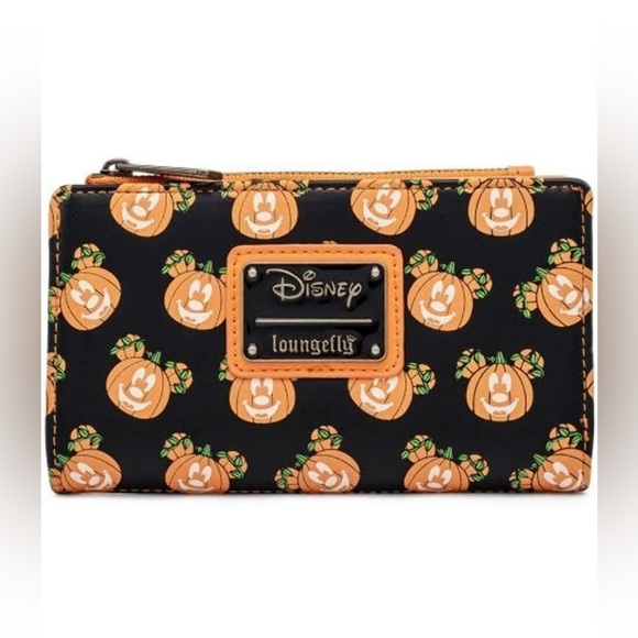 Loungefly Disney Mickey-O-Lantern Backpack and Disney Mickey-O-Lantern Wallet - Picture 2 of 8